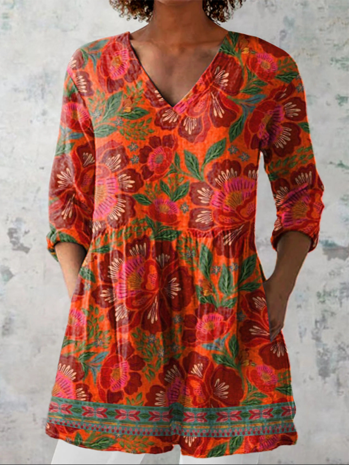 Marion | Blusa larga con cuello en V
