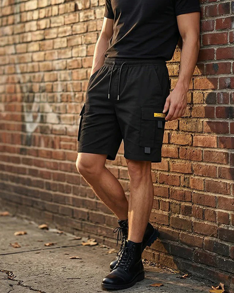 Veluro - Shorts cargo casual para hombre
