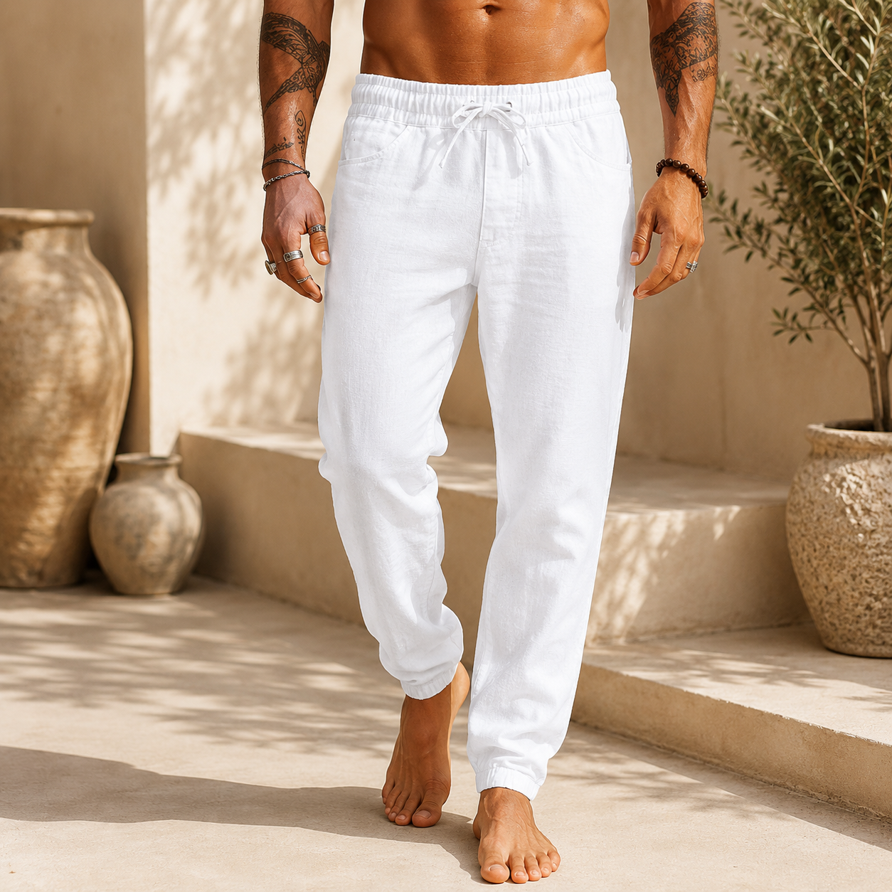 Mateo | Pantalones de Playa de Lino