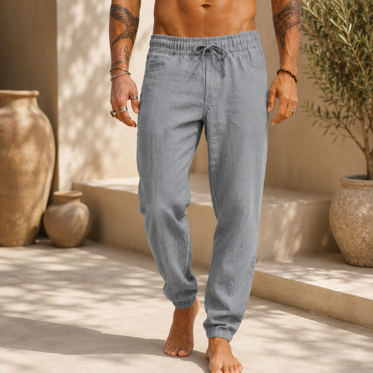 Mateo | Pantalones de Playa de Lino