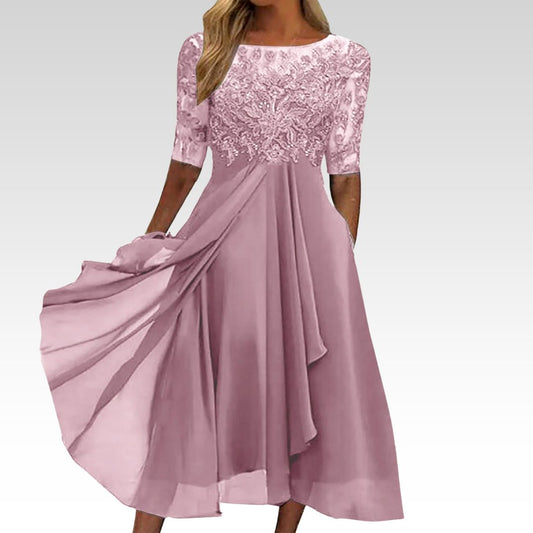 Zaria – The Flattering Lace Midi Dress