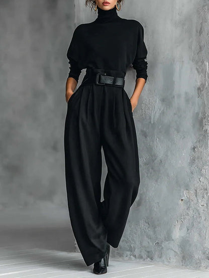Julia | Conjunto de cuello alto y pantalón recto