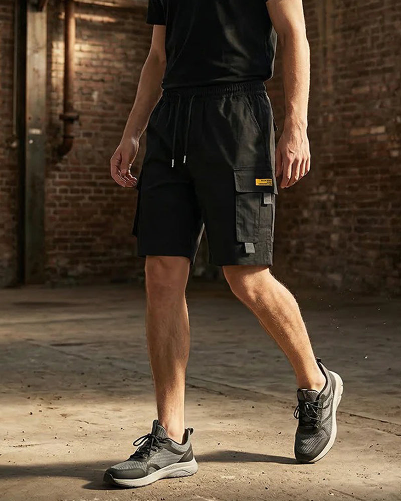 Veluro - Shorts cargo casual para hombre