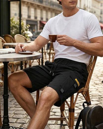 Veluro - Shorts cargo casual para hombre