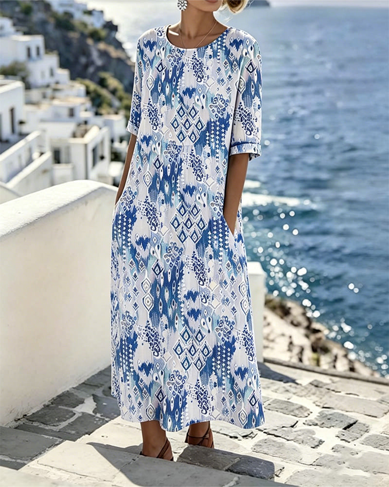 Emma | Vestido midi floral suelto y ligero