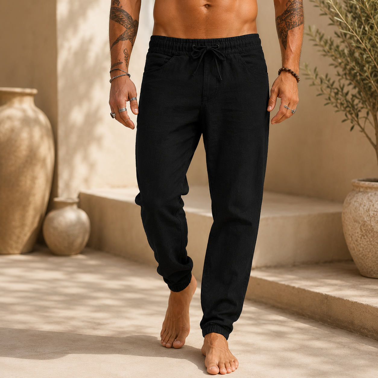 Mateo | Pantalones de Playa de Lino