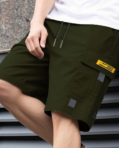 Veluro - Shorts cargo casual para hombre