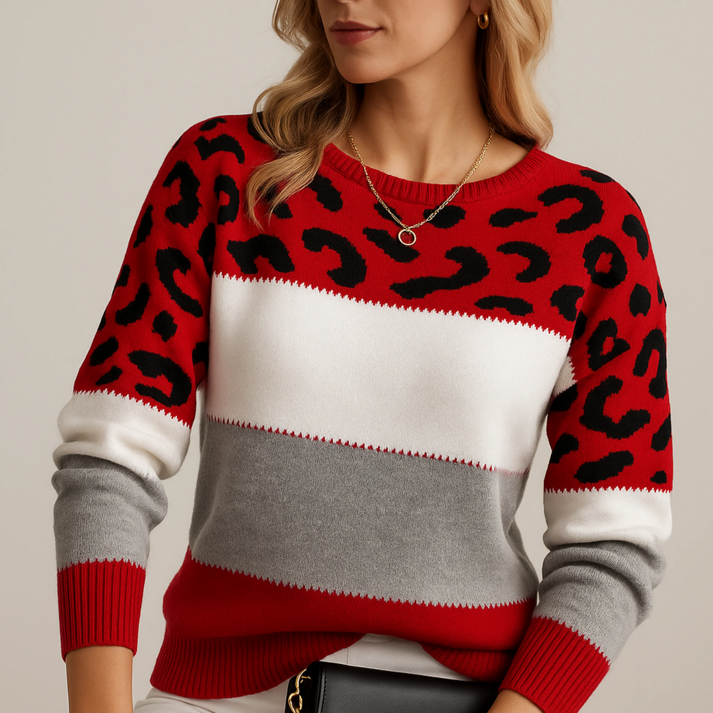 CASA NUA™ | Suéter elegante de leopardo
